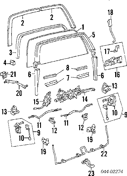  Cristales De El Maletero(3/5 Puertas Traseras (Trastes) para Toyota 4 Runner N130