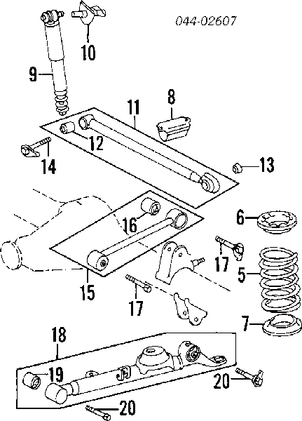 9038520001 Toyota silentblock de brazo suspensión trasero transversal