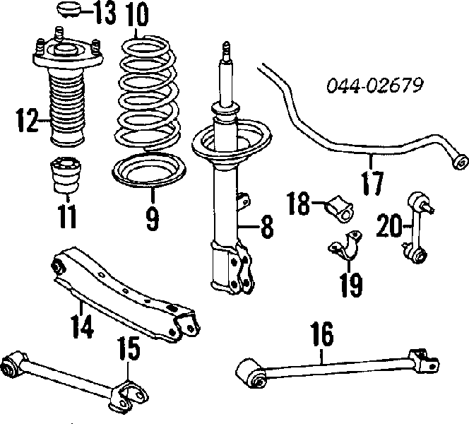  Palanca Trasera Inferior Izquierda/Derecha para Toyota Camry V2