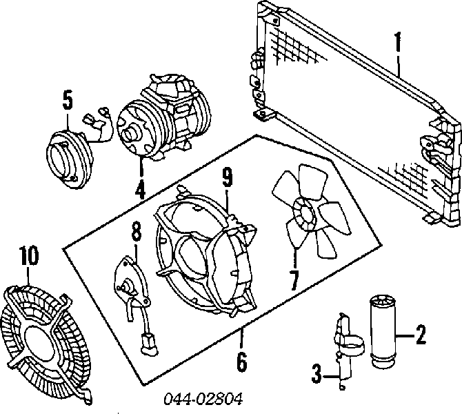 8847102020 Toyota receptor-secador del aire acondicionado