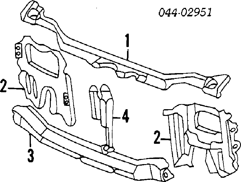  Soporte de radiador completo para Toyota Corolla E9