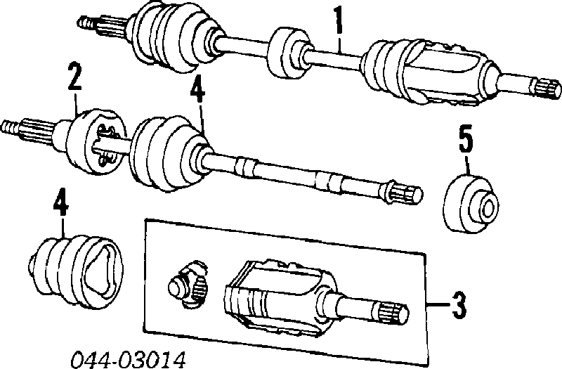 4341042023 Toyota árbol de transmisión delantero derecho