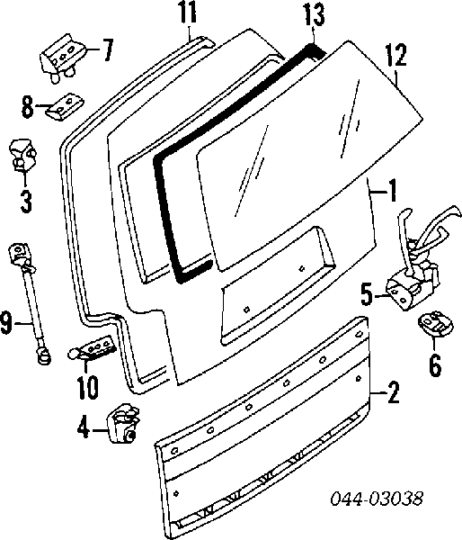  Amortiguador de maletero para Toyota Corolla E9