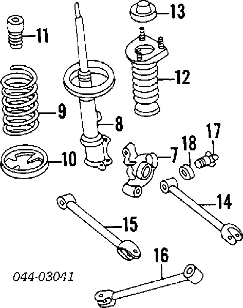 4834112130 Toyota almohadilla de tope, suspensión trasera