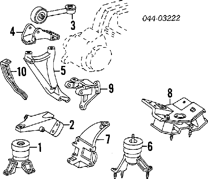 1237274570 Toyota soporte motor izquierdo