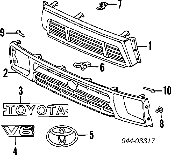  Panal de radiador para Toyota Hilux N