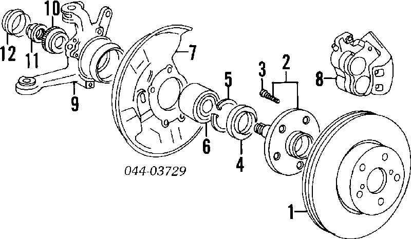 9017924005 Toyota cojinete de rueda delantero