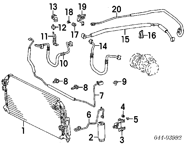  Presostato, aire acondicionado para Toyota RAV4 1 