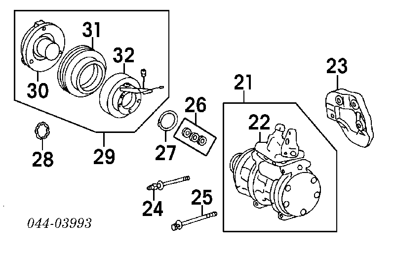  Polea Compresor A/C para Toyota RAV4 1 