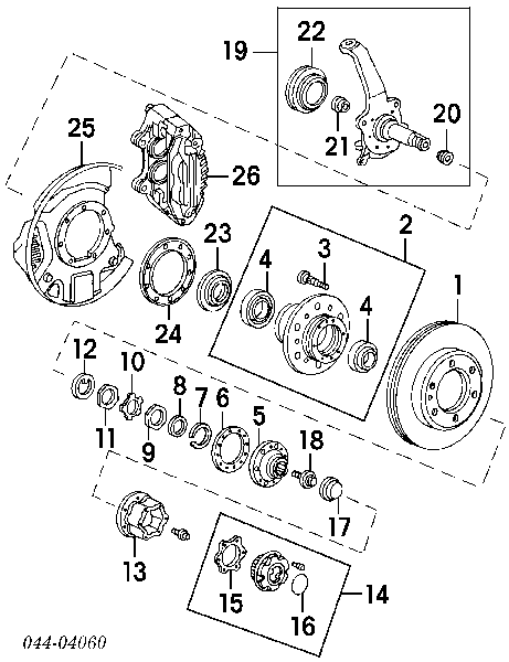  Anillo de retención de cojinete de rueda para Toyota Land Cruiser J10