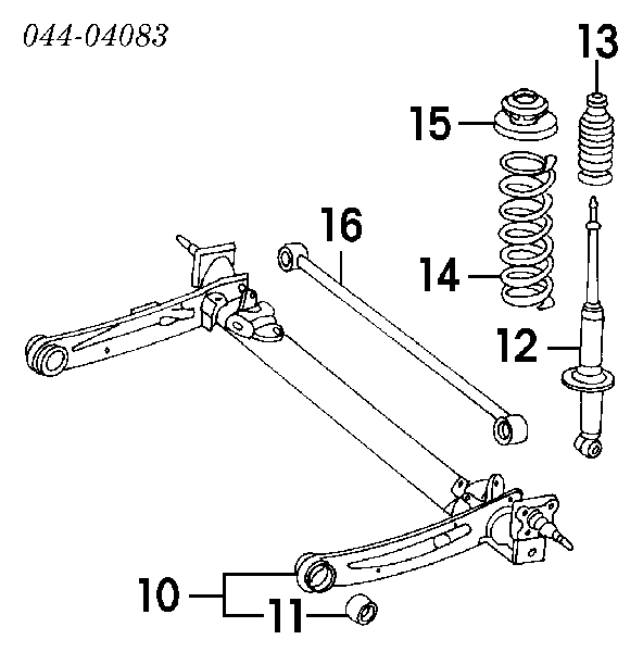 4875016080 Toyota soporte amortiguador trasero