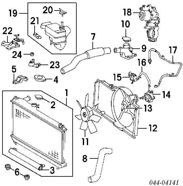  Rodete ventilador, refrigeración de motor para Toyota Camry V10