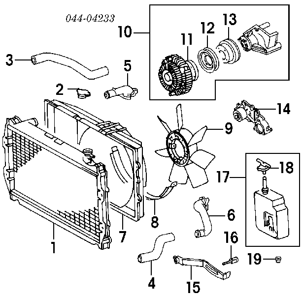  Bastidor radiador (armazón) para Toyota Land Cruiser J9