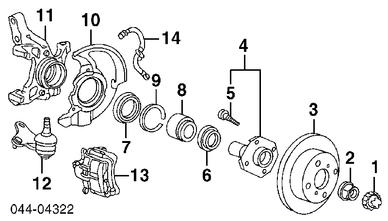 4773016090 Toyota pinza de freno delantera derecha