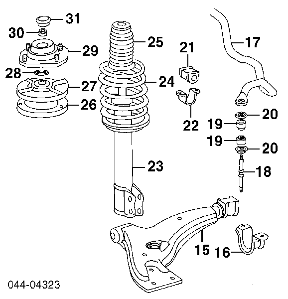 4806816100 Toyota barra oscilante, suspensión de ruedas delantera, inferior derecha