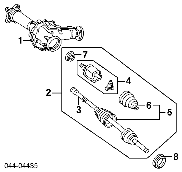 4346039065 Toyota árbol de transmisión delantero