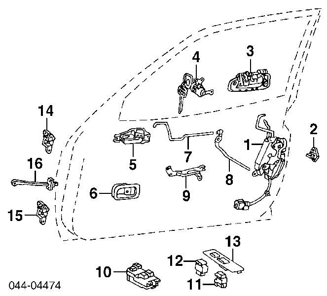 Mecanismo alzacristales, puerta delantera izquierda 8482033060 Toyota