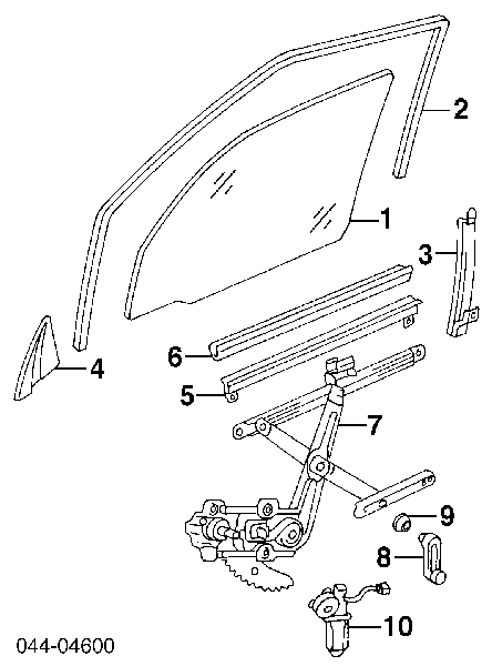  Luna de puerta delantera izquierda para Toyota Land Cruiser J8