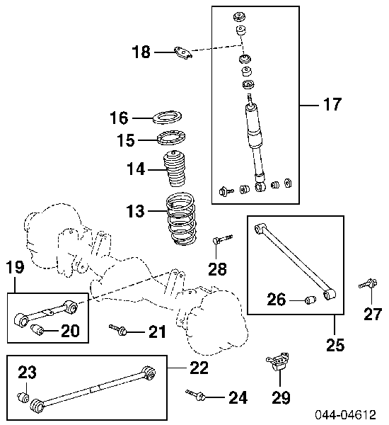 4853169236 Toyota amortiguador trasero