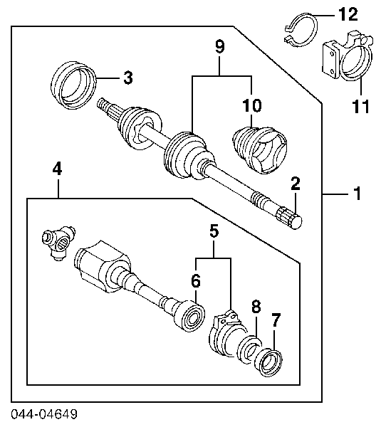 Árbol de transmisión delantero izquierdo 4342020301 Toyota