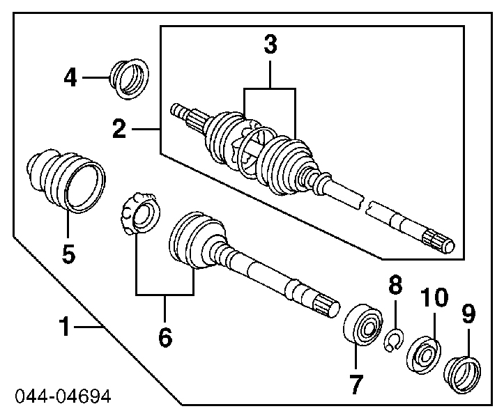 4133606060 Toyota anillo retén de semieje, eje delantero