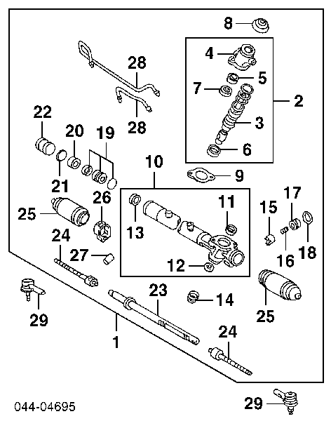 4550349095 Toyota barra de acoplamiento