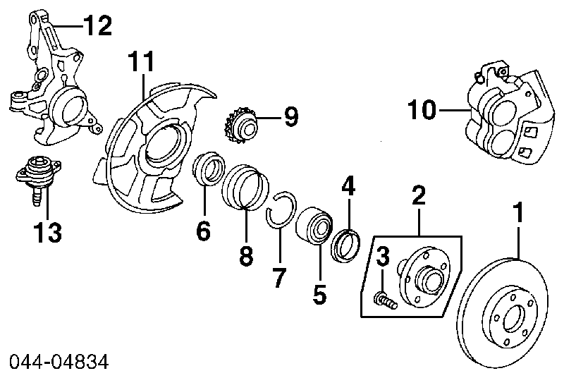 9052182002 Toyota cojinete de rueda delantero