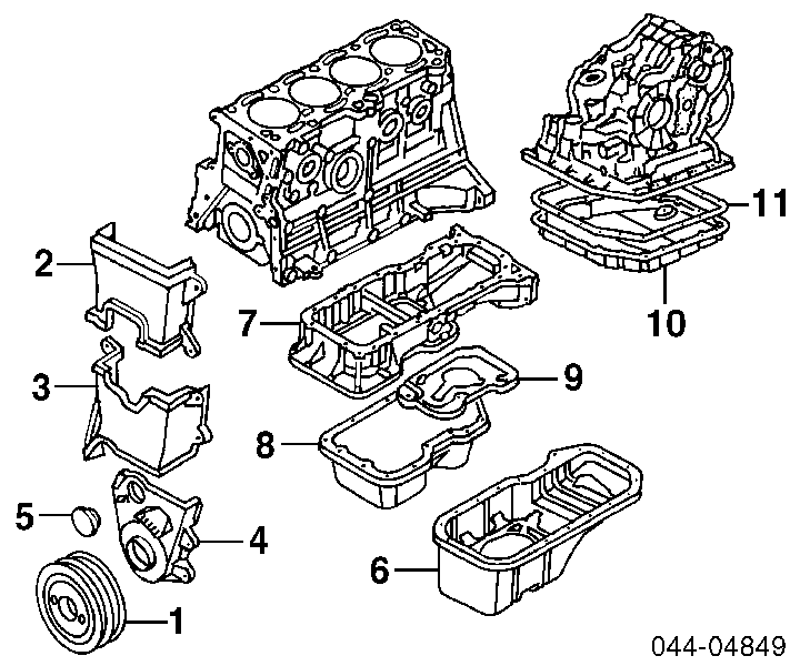 1347016050 Toyota polea, cigüeñal