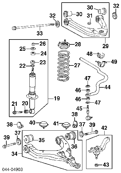 4806835081 Toyota barra oscilante, suspensión de ruedas delantera, inferior derecha