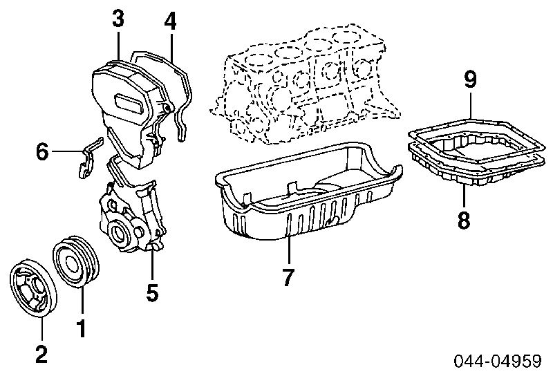 1347011030 Toyota polea, cigüeñal