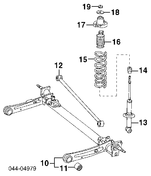 4853019566 Toyota amortiguador trasero