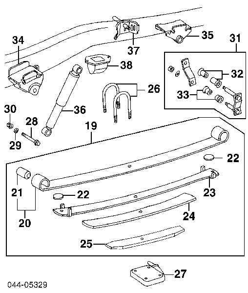  Silentblock delantero de ballesta delantera para Toyota 4 Runner N130