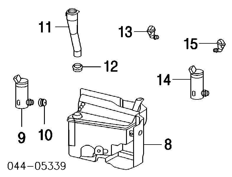  Depósito del agua de lavado, lavado de parabrisas para Toyota Land Cruiser 