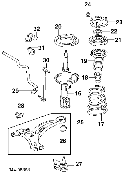 4860306031 Toyota soporte amortiguador delantero derecho