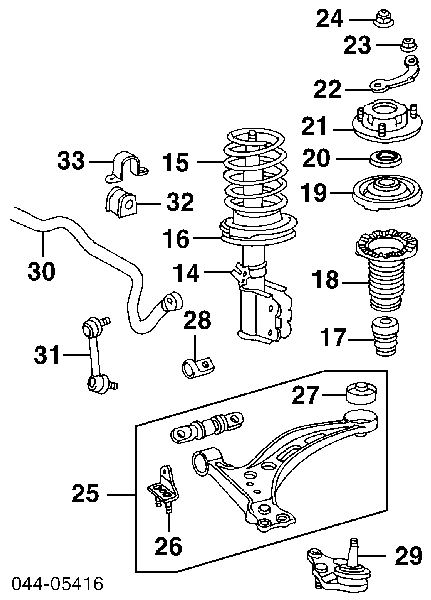 Muelle de suspensión eje delantero 4813133010 Toyota