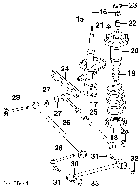 48530A9010 Toyota amortiguador trasero derecho