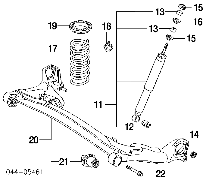  Silentblock en barra de amortiguador trasera para Toyota Tercel AL25