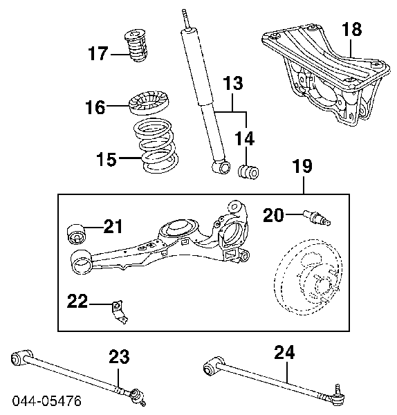 4853149067 Toyota amortiguador trasero