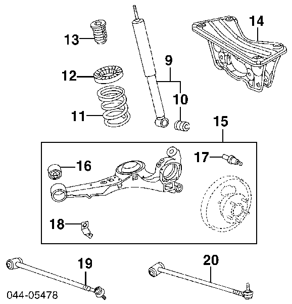 4823142060 Toyota muelle de suspensión eje trasero