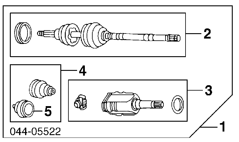 4346029256 Toyota junta homocinética exterior delantera