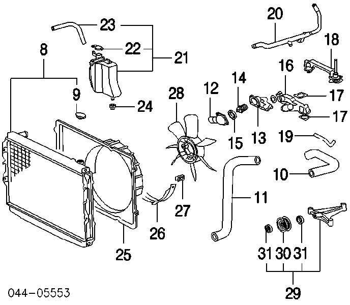 1660350030 Toyota polea inversión / guía, correa poli v