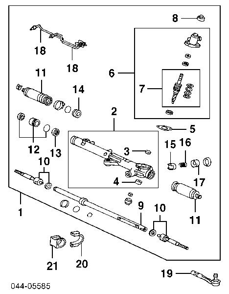 4551734020 Toyota suspensión, mecanismo de dirección