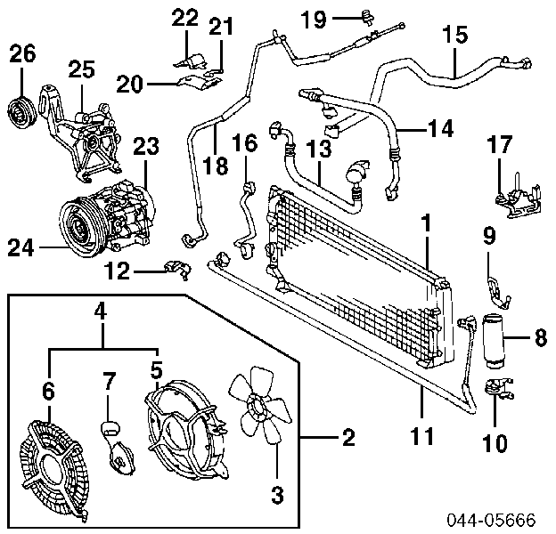 Receptor-secador del aire acondicionado 8847112020 Toyota