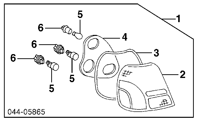  Piloto posterior izquierdo para Toyota Echo 