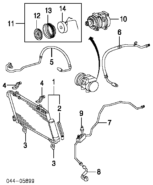 Receptor-secador del aire acondicionado 8847417010 Toyota