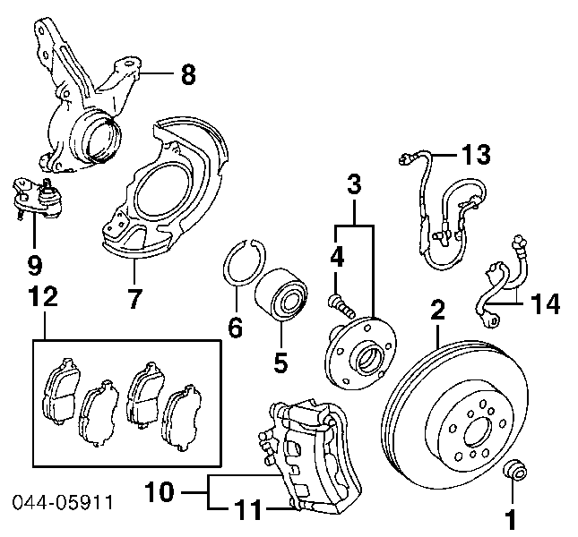 4775020640 Toyota pinza de freno delantera izquierda