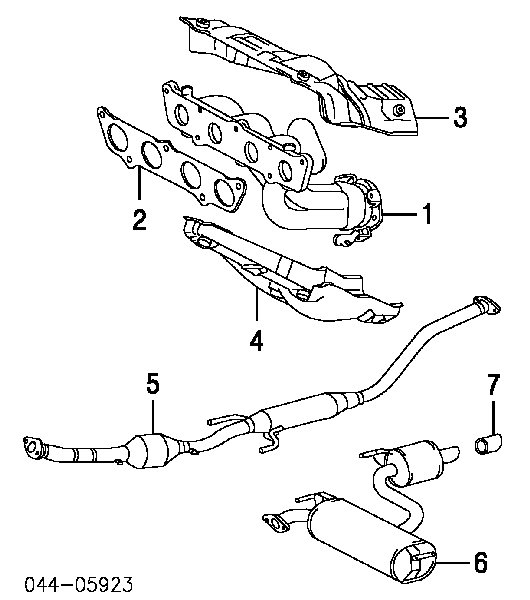 Junta, tubo de escape 1745122040 Toyota