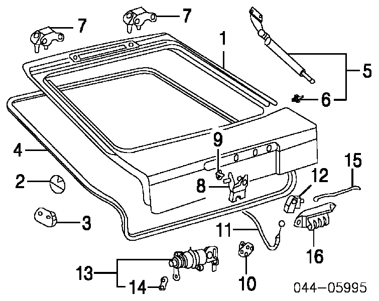  Tope de búfer puerta de maletero para Toyota Avensis T22