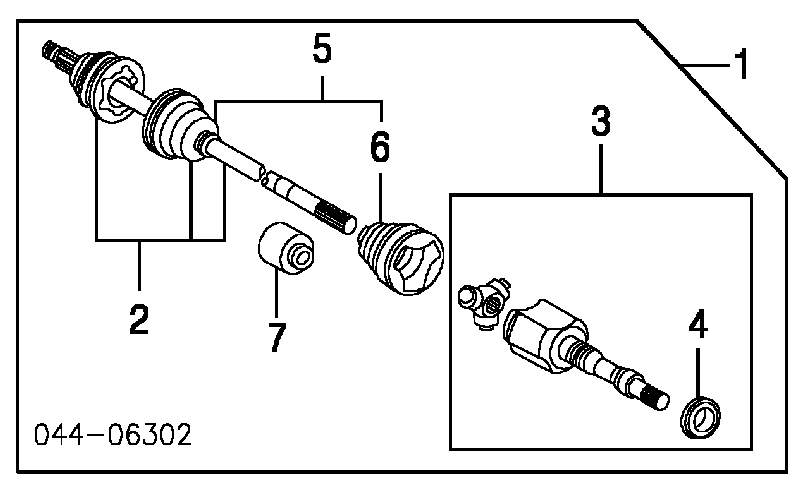 Junta homocinética exterior delantera izquierda 4347049115 Toyota