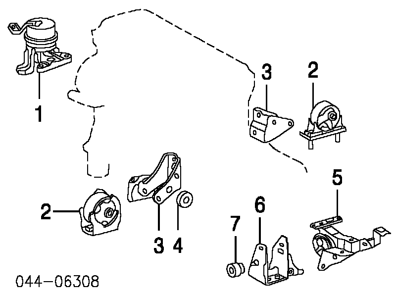 1237228030 ARP soporte motor izquierdo